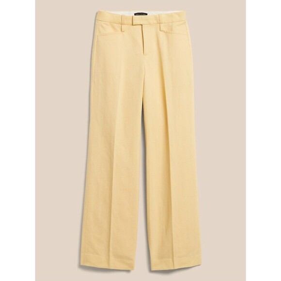 NWT Banana Republic Islet Pants Women's 4 Soft Yellow Business Casual |MSRP 150 - Picture 1 of 8